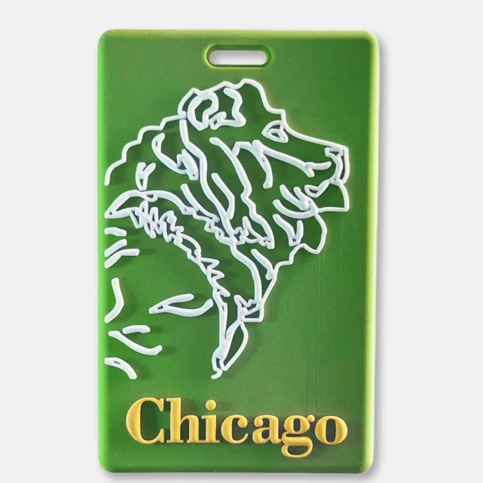 Chicago Luggage Tag – Colorgift Rubber Souvenir Travel ID Tag
