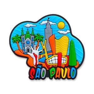 Rubber Refrigerator Magnet "São Paulo – An Explosion of Colors and Cultures" - Image 1