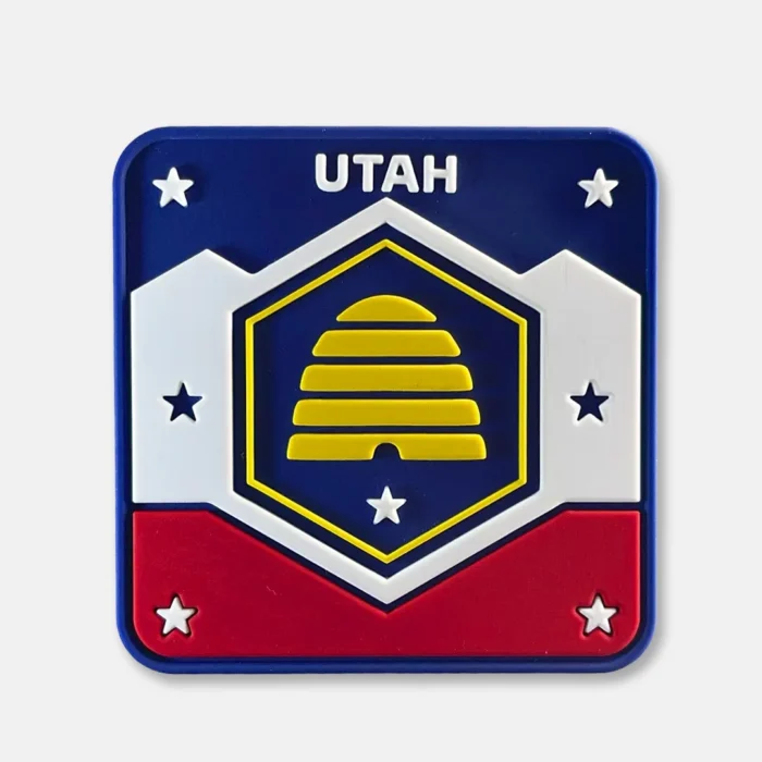 Utah Coaster – Colorgift Rubber Souvenir Drink Coaster with Beehive Design